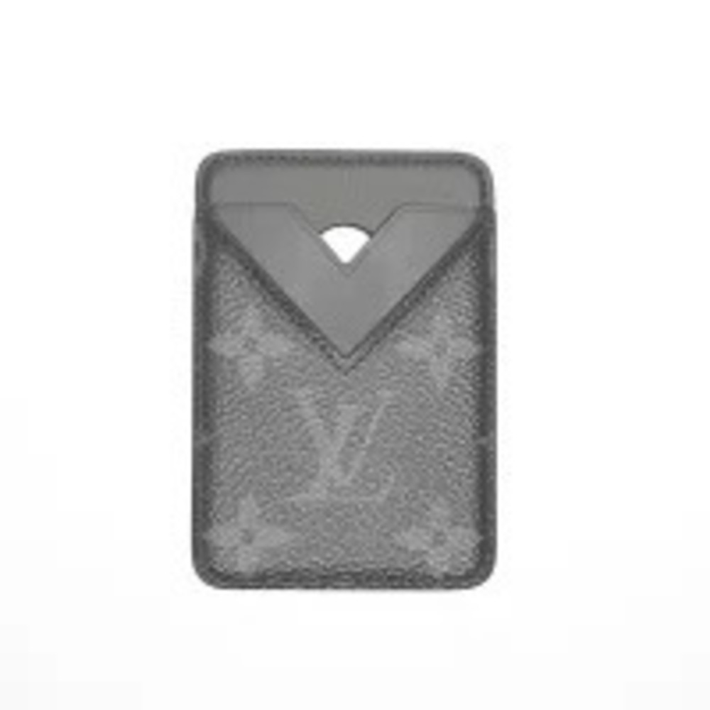 Louis Vuitton Porte Wallet Cartes Magnetic Card Case Wallet Black